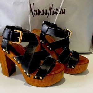 Mossimo black wedges, size 6